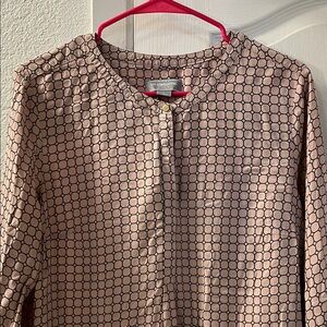 Liz Claiborne Pink and Black Geometric Blouse